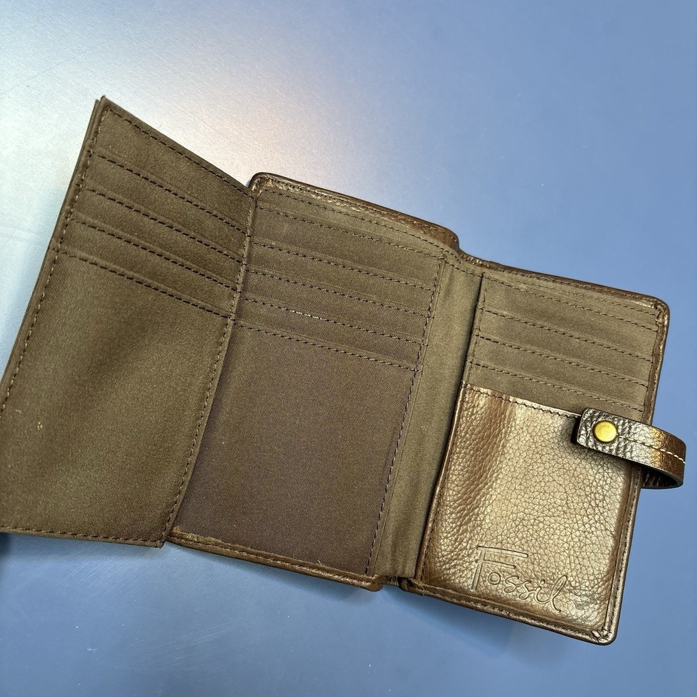 Fossil Leather Multicolor Patchwork Wallet Boho R… - image 6